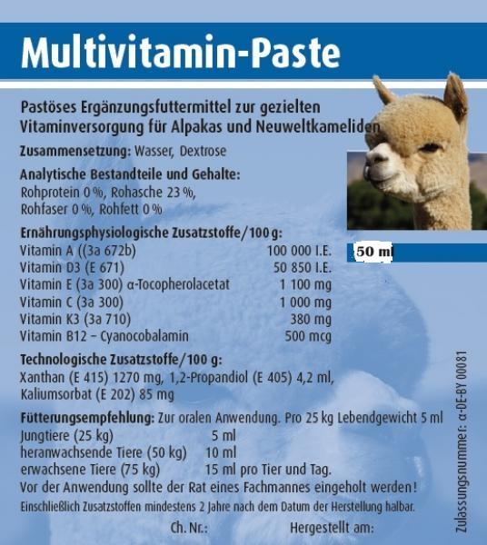 Vitaminpaste A, C, D3, E, B12, K